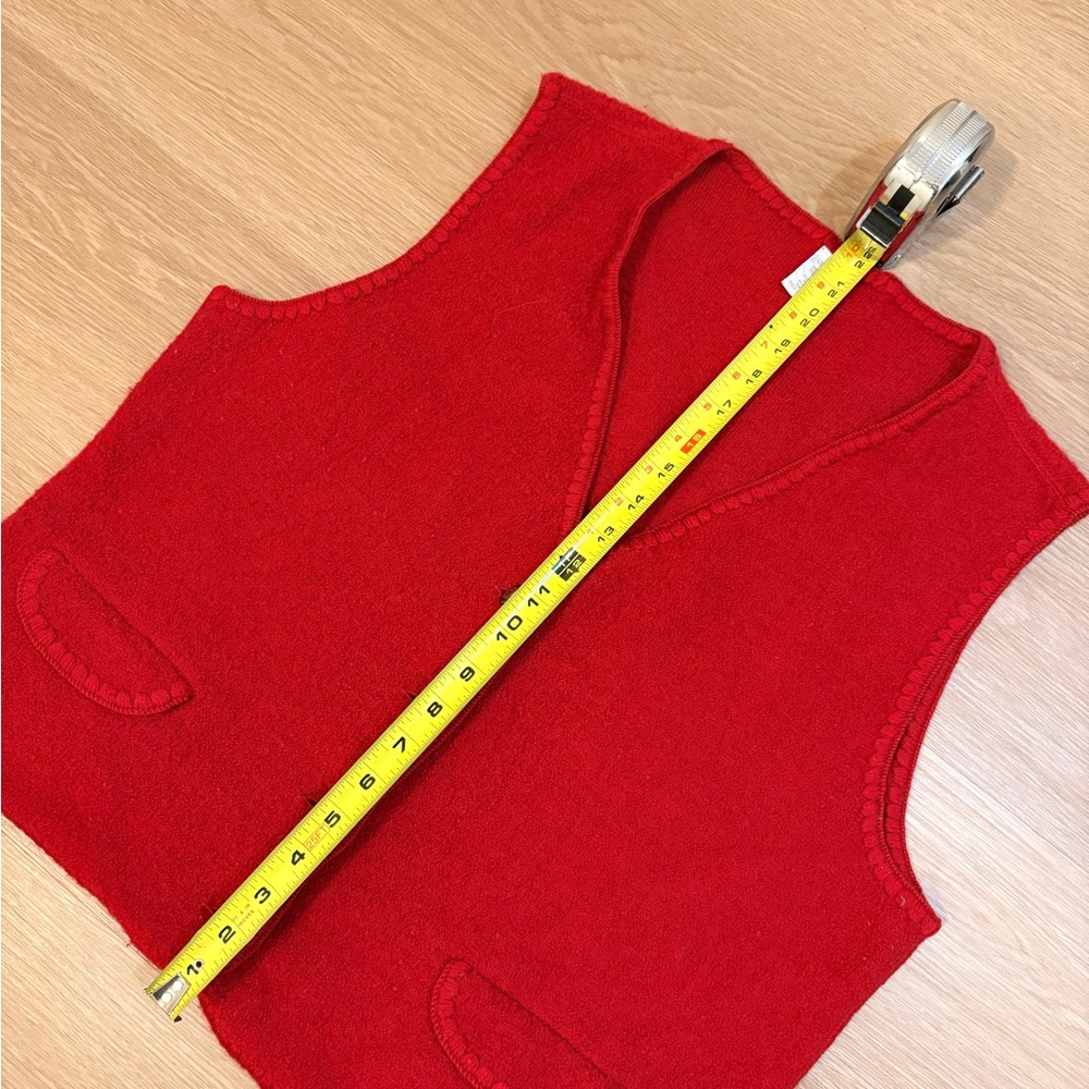 Lands' End Vintage 100% wool Vest - Picture 7 of 8